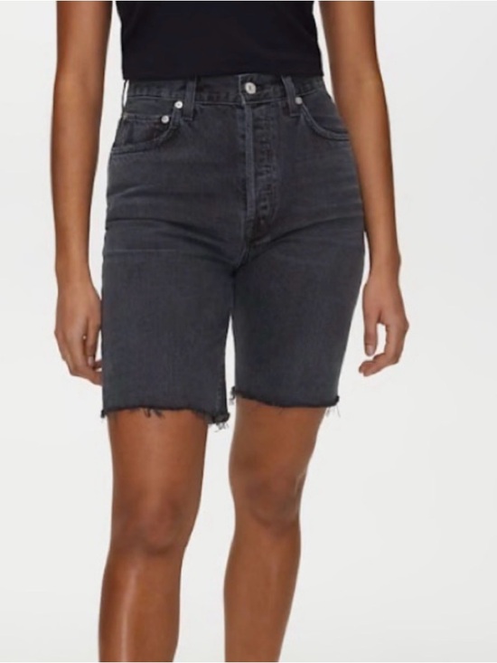 Agolde Pants - Agolde Pinch waist Black Denim Shorts